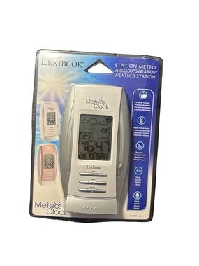 Lexibook MeteoClock Sand & Snow Weather Station Alarm Clock NIB Travel Portable